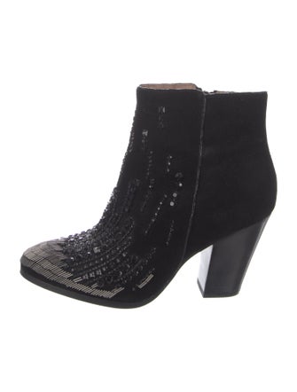 Donald Pliner Suede Sequin Embellishments Boots