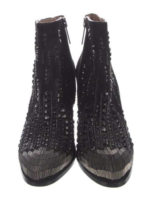 Donald Pliner Suede Sequin Embellishments Boots