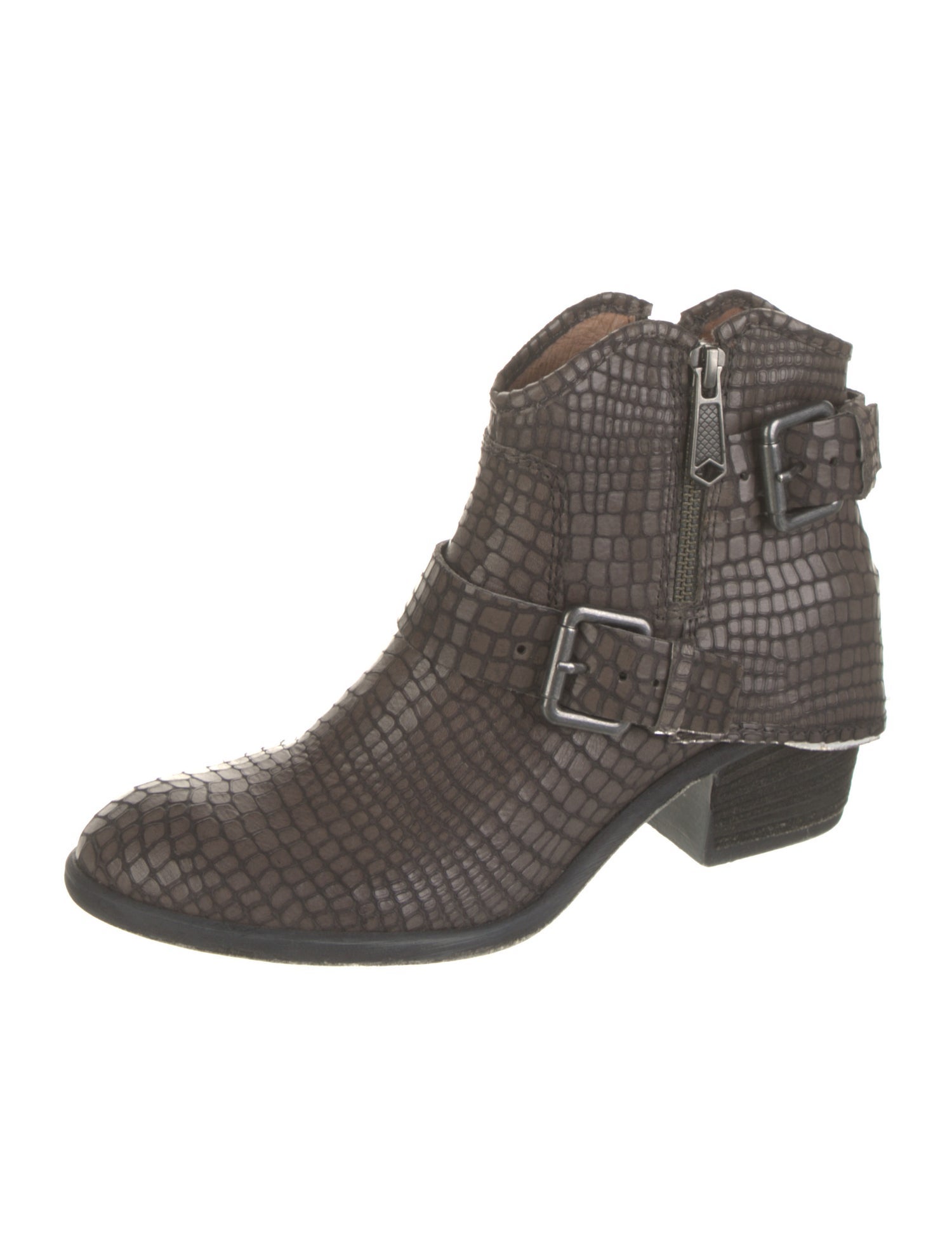 Donald Pliner Embossed Leather Patterned Western Boots