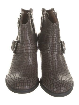 Donald Pliner Embossed Leather Patterned Western Boots