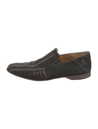 Donald Pliner Suede Cutout Accent Loafers