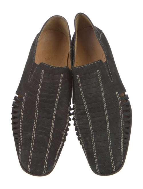 Donald Pliner Suede Cutout Accent Loafers