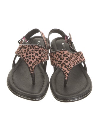Donald Pliner Ponyhair Animal Print Slingback Sandals