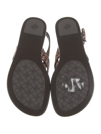 Donald Pliner Ponyhair Animal Print Slingback Sandals