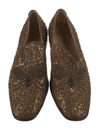 Donald Pliner Leather Beaded Accents Slippers