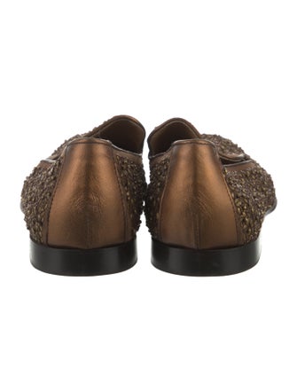 Donald Pliner Leather Beaded Accents Slippers