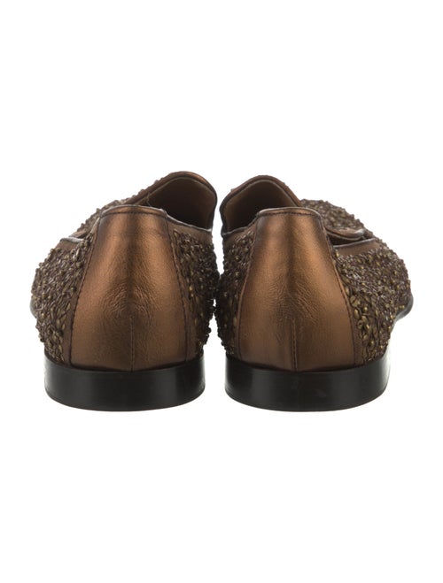 Donald Pliner Leather Beaded Accents Slippers