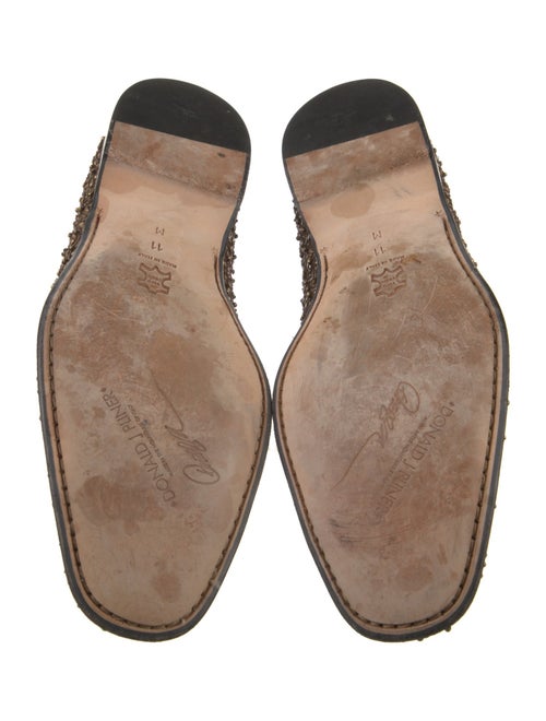 Donald Pliner Leather Beaded Accents Slippers
