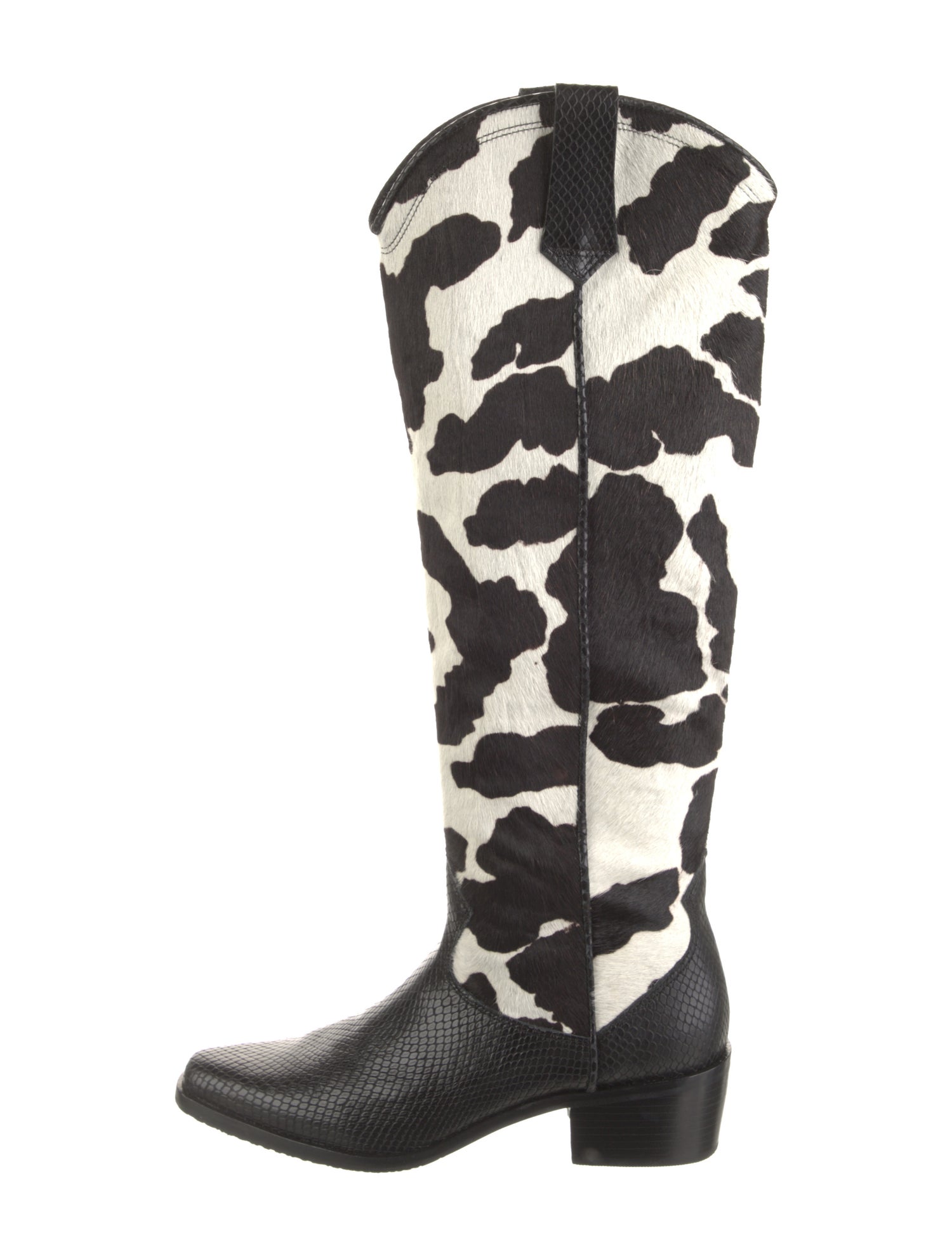 Donald Pliner Ponyhair Animal Print Western Boots