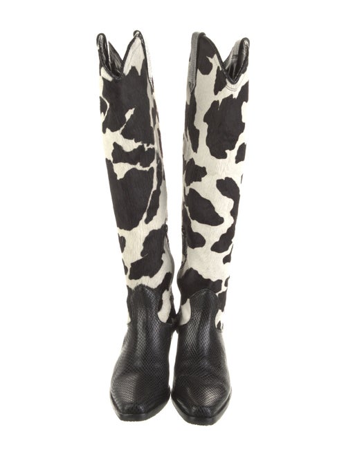 Donald Pliner Ponyhair Animal Print Western Boots