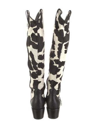 Donald Pliner Ponyhair Animal Print Western Boots