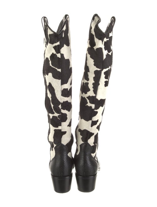 Donald Pliner Ponyhair Animal Print Western Boots