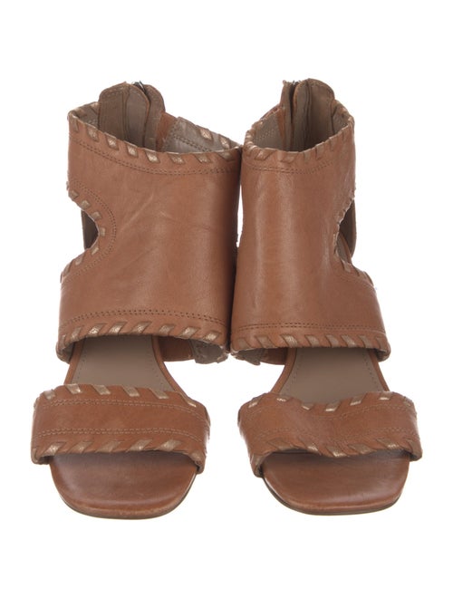 Donald Pliner Leather Whipstitch Trim Sandals