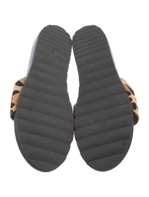 Donald Pliner Ponyhair Floral Print Slides