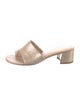 Donald Pliner Leather Glitter Accents Slides