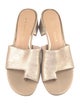 Donald Pliner Leather Glitter Accents Slides