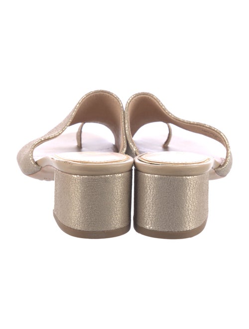 Donald Pliner Leather Glitter Accents Slides
