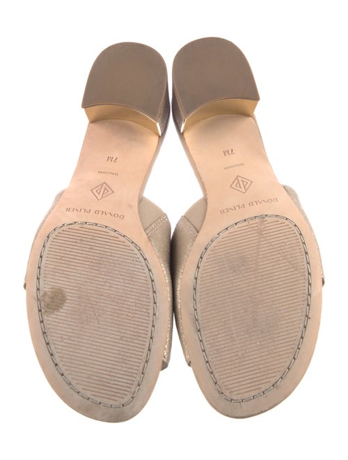 Donald Pliner Leather Glitter Accents Slides