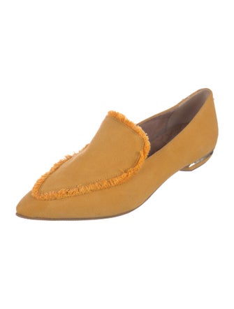 Donald Pliner Suede Fringe Trim Accent Loafers
