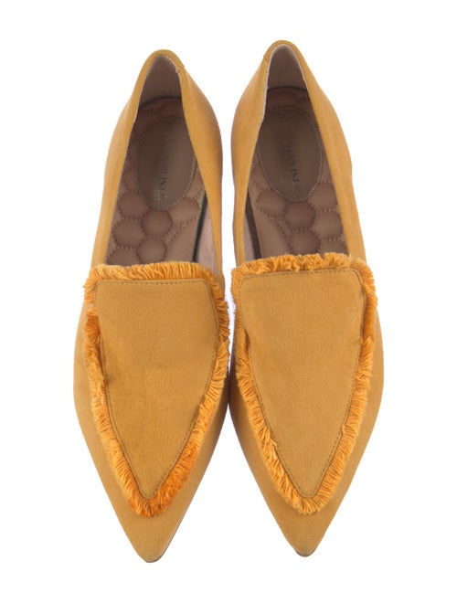 Donald Pliner Suede Fringe Trim Accent Loafers