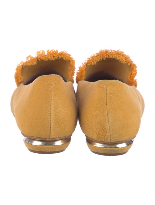 Donald Pliner Suede Fringe Trim Accent Loafers