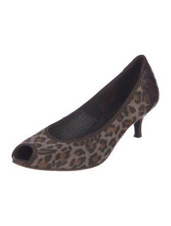 Donald Pliner Suede Animal Print Pumps