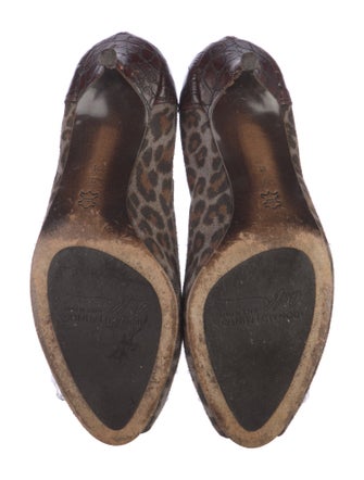 Donald Pliner Suede Animal Print Pumps