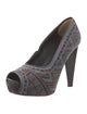 Donald Pliner Leather Beaded Accents Pumps