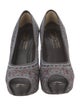 Donald Pliner Leather Beaded Accents Pumps