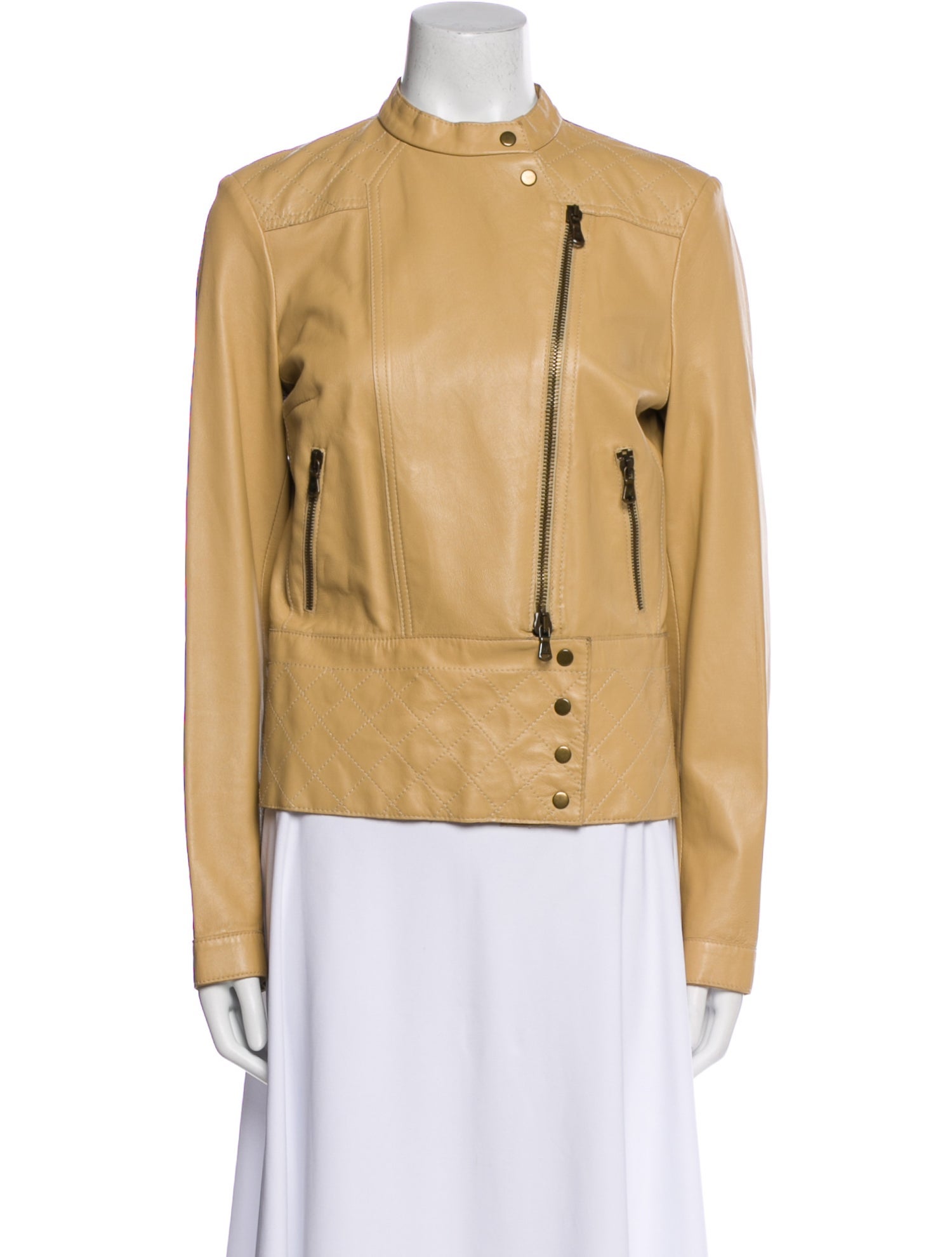 Donald Pliner Leather Biker Jacket