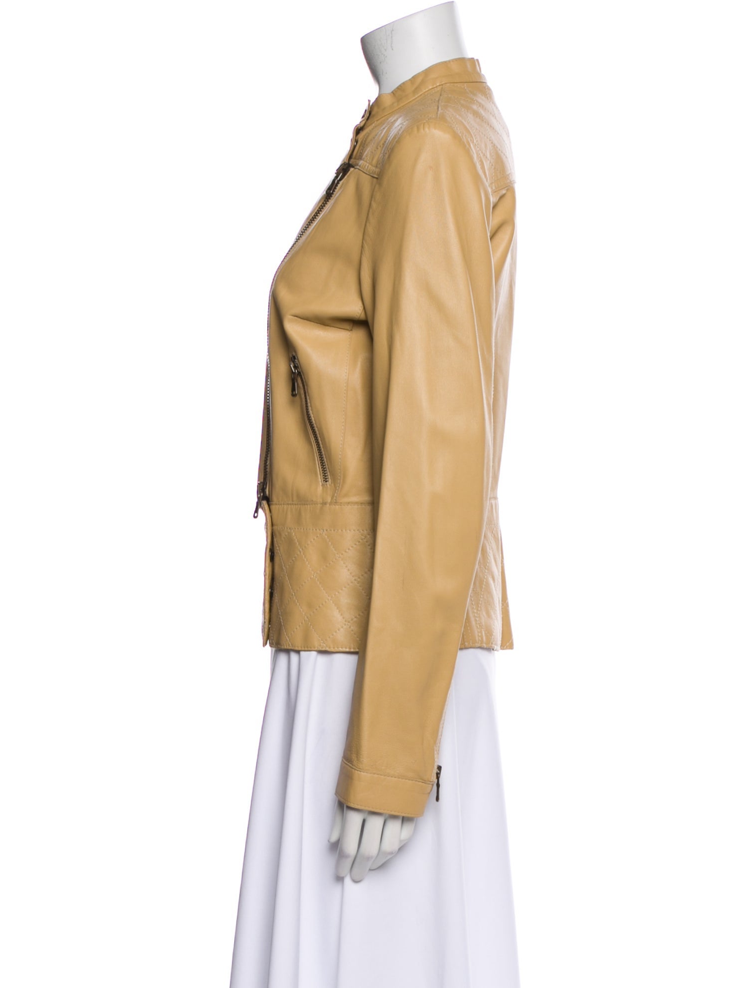 Donald Pliner Leather Biker Jacket