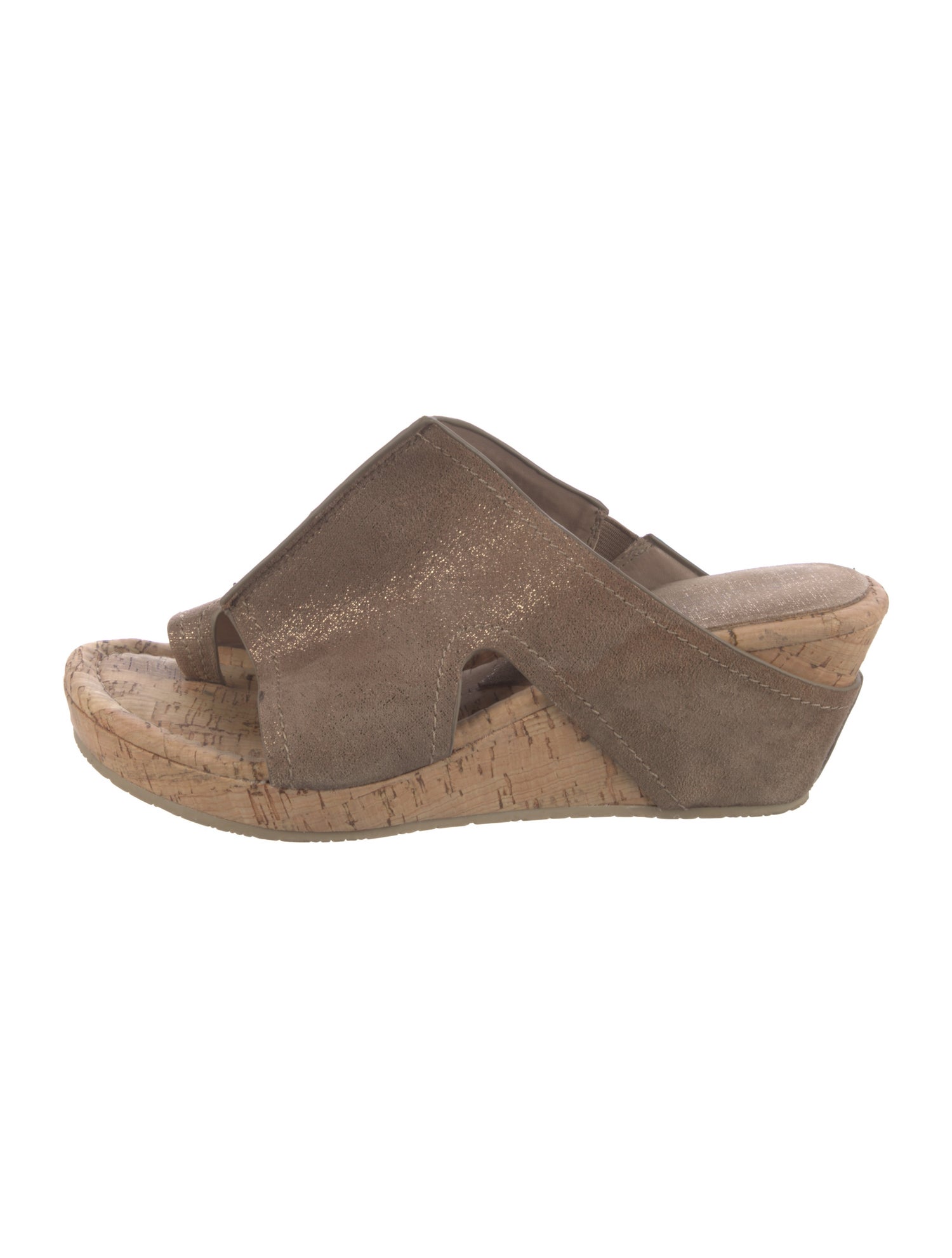 Donald Pliner Suede Glitter Accents Slides