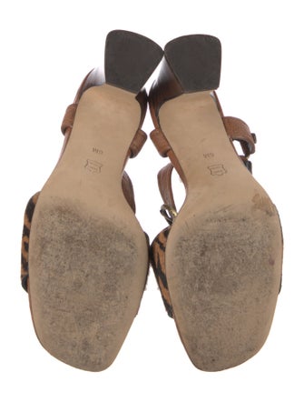 Donald Pliner Ponyhair Animal Print Sandals