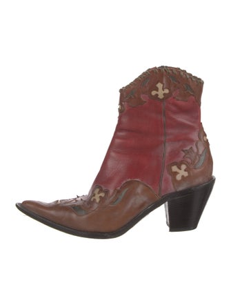 Donald Pliner Leather Printed Western Boots