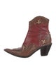 Donald Pliner Leather Printed Western Boots