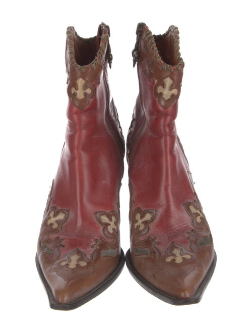 Donald Pliner Leather Printed Western Boots