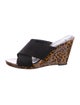 Donald Pliner Patent Leather Animal Print Slides