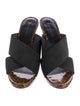 Donald Pliner Patent Leather Animal Print Slides