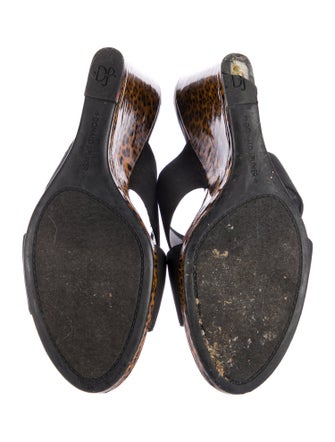 Donald Pliner Patent Leather Animal Print Slides