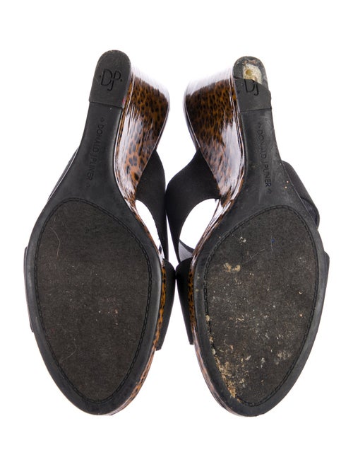 Donald Pliner Patent Leather Animal Print Slides