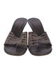 Donald Pliner Leather Animal Print Slides
