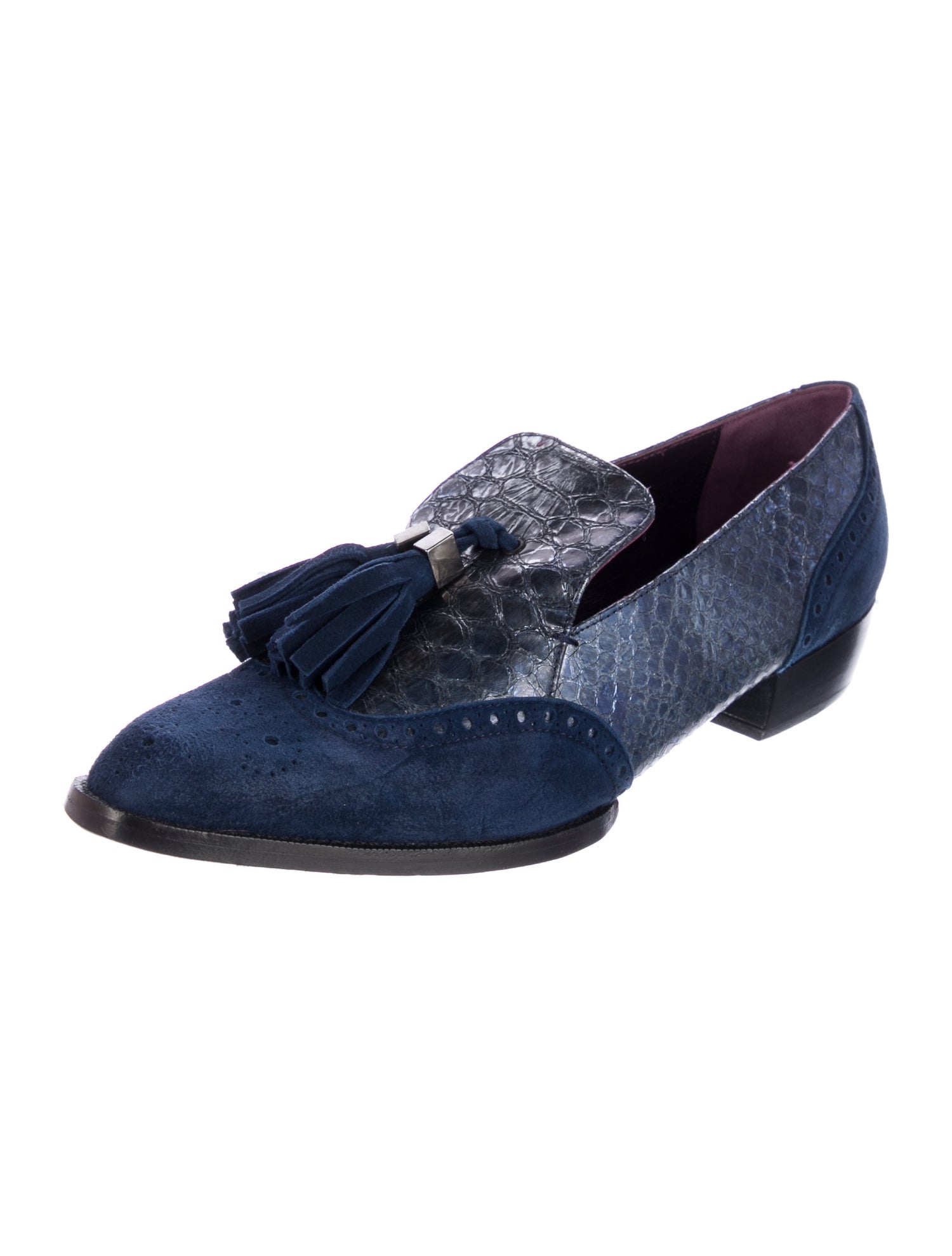 Donald Pliner Suede Tassel Accents Loafers
