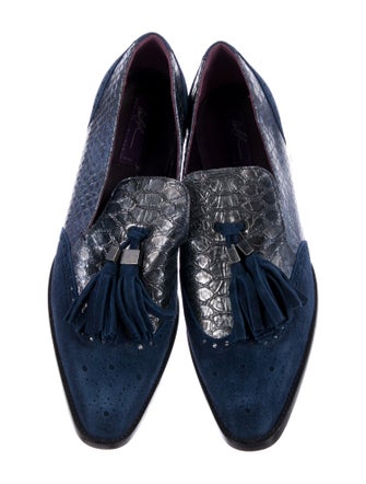 Donald Pliner Suede Tassel Accents Loafers
