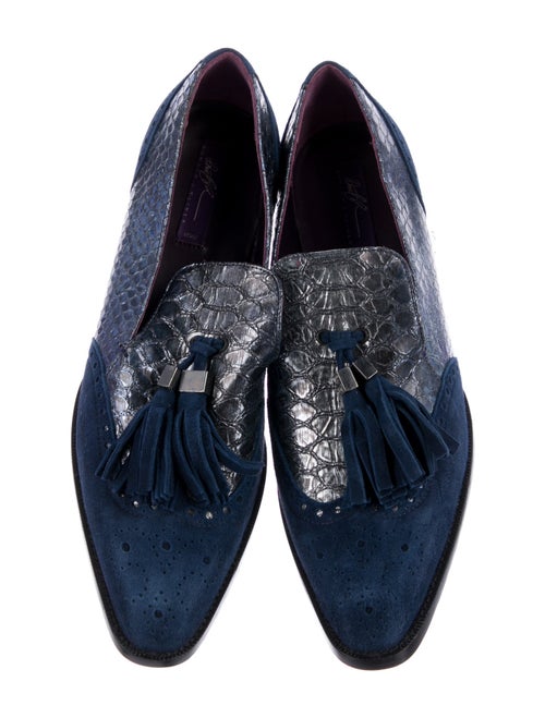 Donald Pliner Suede Tassel Accents Loafers