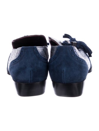 Donald Pliner Suede Tassel Accents Loafers