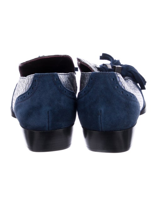Donald Pliner Suede Tassel Accents Loafers