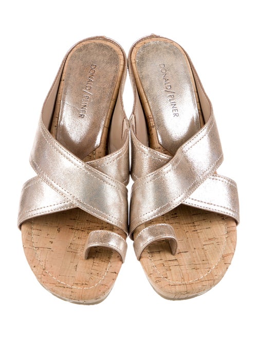 Donald Pliner Leather Slides