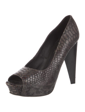 Donald Pliner Embossed Leather Animal Print Pumps