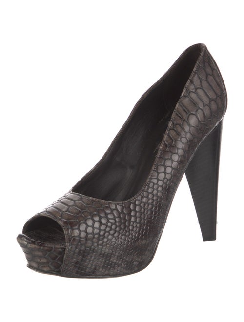 Donald Pliner Embossed Leather Animal Print Pumps