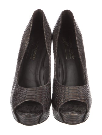 Donald Pliner Embossed Leather Animal Print Pumps